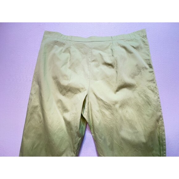 Sea Suns Women’s Capri Pants Flat Front Size Large Lime Green Relaxed Fit Casual - Picture 12 of 12